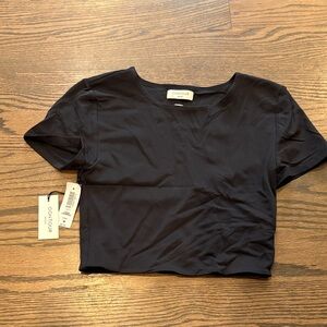 Aritzia Contour Black Crop Top